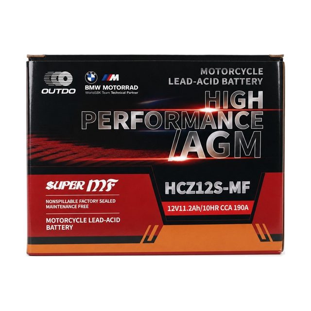 OUTDO HCZ12S-MF: o altă vedere a bateriei și a etichetei