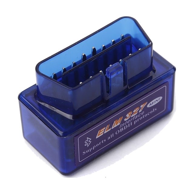 Mini ELM327 Bluetooth v2.1, cu carcasă albastră transparentă