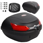 08018 Negru Universal Top Case Moto Scooter XXL 46 L pentru 2 Casti