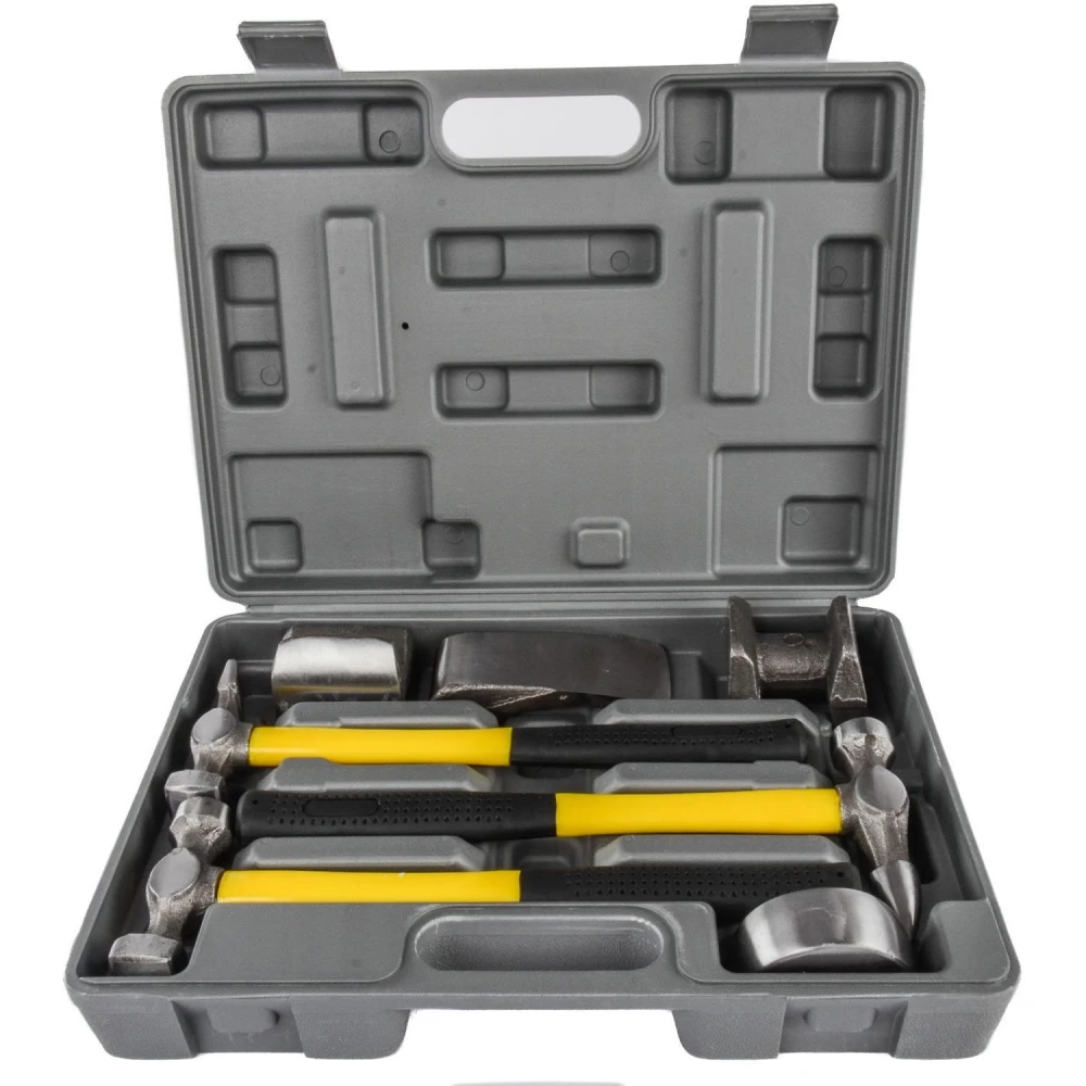 Set 7 piese tasuri și ciocane tinichigerie cu mâner din fibră