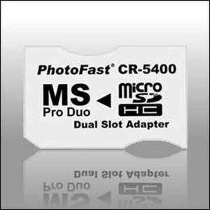 Adaptor 2xmicroSDHC la MS Pro Duo cu slot dublu pentru carduri MicroSDHC