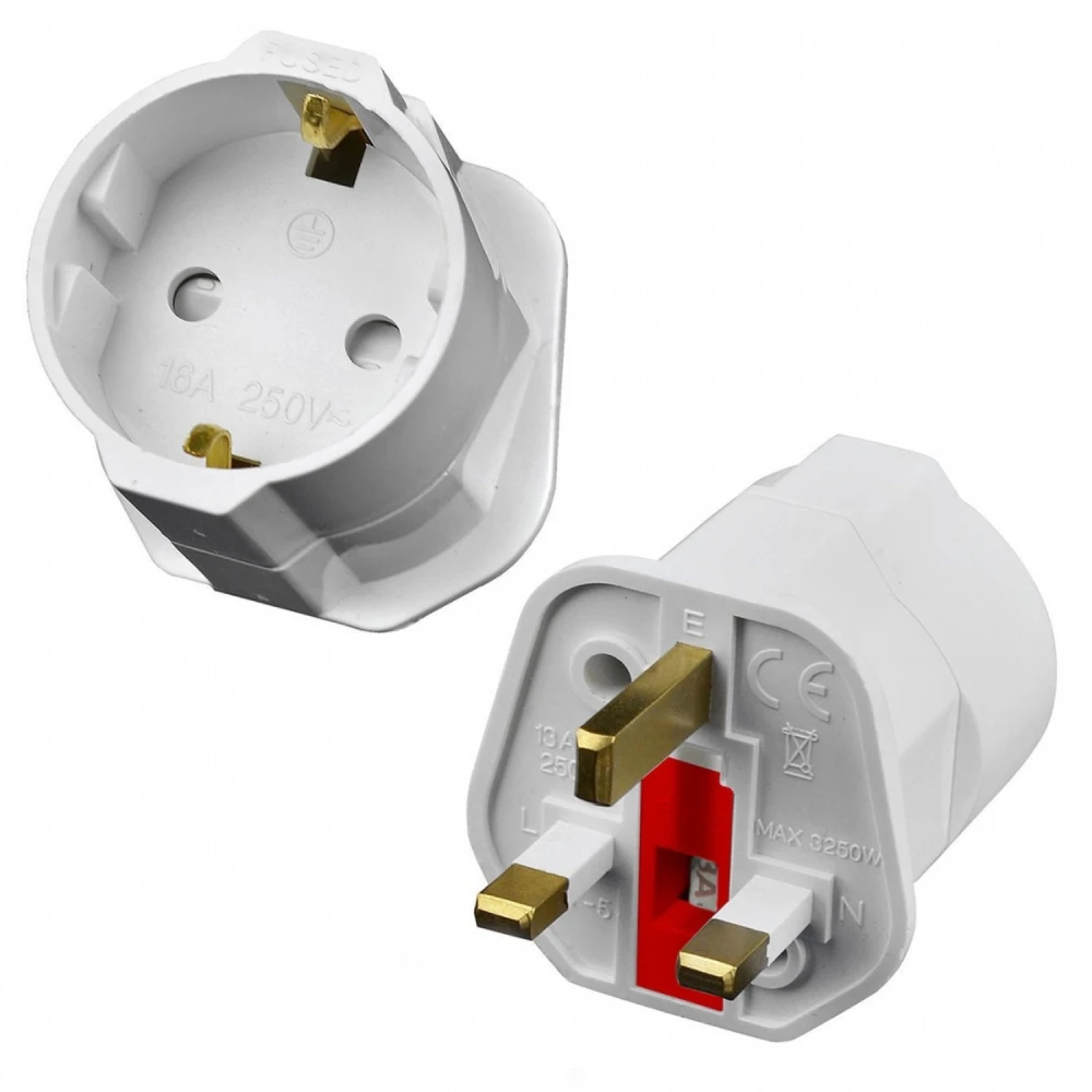 Adaptor priză euro la UK cu siguranță inclusă pentru călătorii sigure