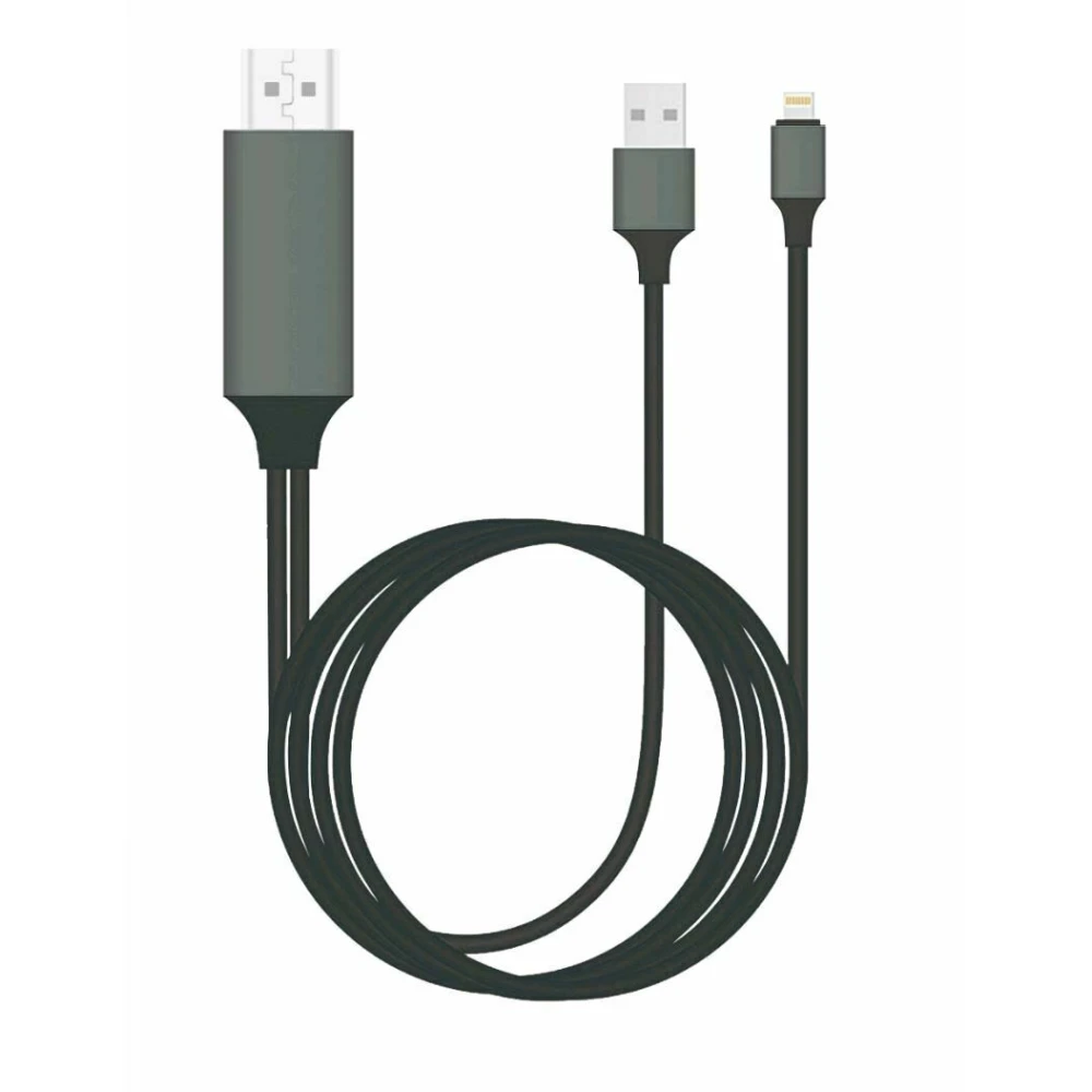 Adaptor Lightning la HDMI pentru iPhone - cablu HDTV Apple compatibil iOS