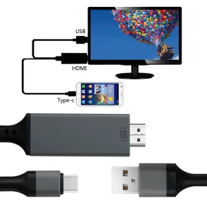 Adaptor USB-C la HDMI convertor USB cablu HDTV compatibil 4K