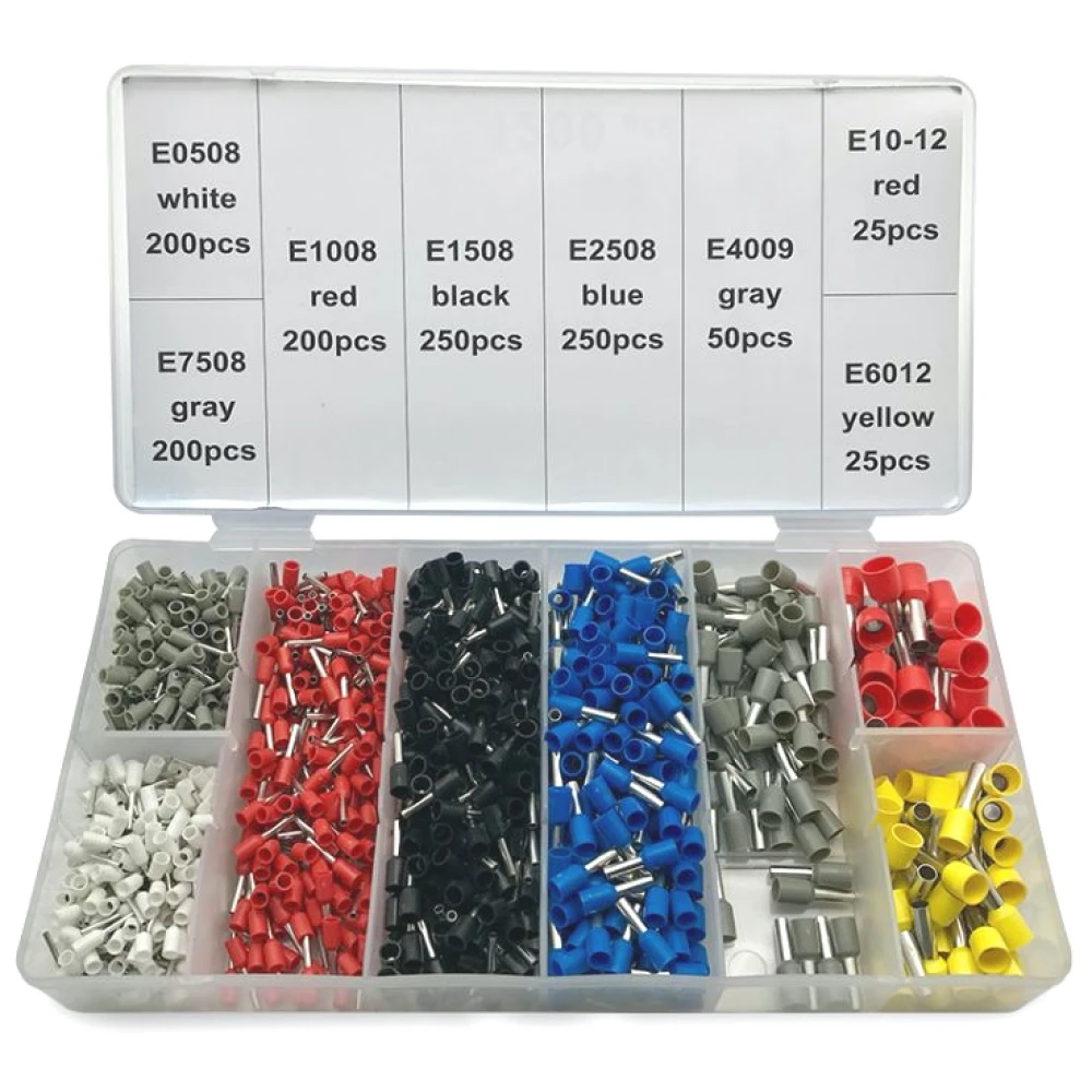 Cleste de sertizat cu terminale 0.25-10 mm² - kit de 1200 piese