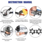 Cleste de sertizat 6-50mm² cu mânere antiderapante și rotație reglabilă