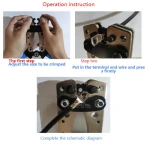 Cleste de sertizat 6-50mm² cu mânere antiderapante și rotație reglabilă