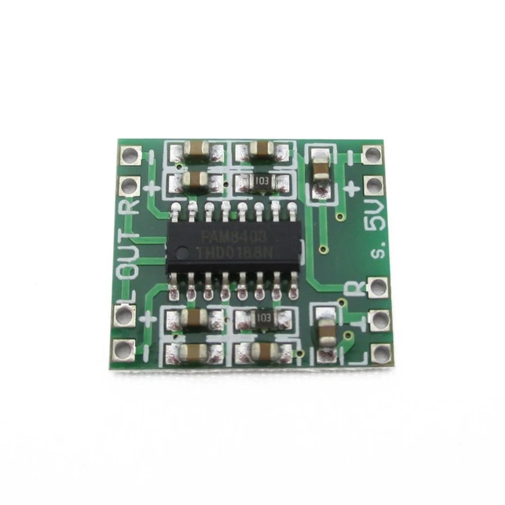 Amplificator stereo PAM8403 3W + 3W pentru Arduino și microcontrolere