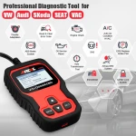 Pantalla del scanner OBD2 Ancel VD500 mostrando códigos de error