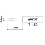 Aoyue T1,6d vârf de lipit de schimb pentru stații de lipit