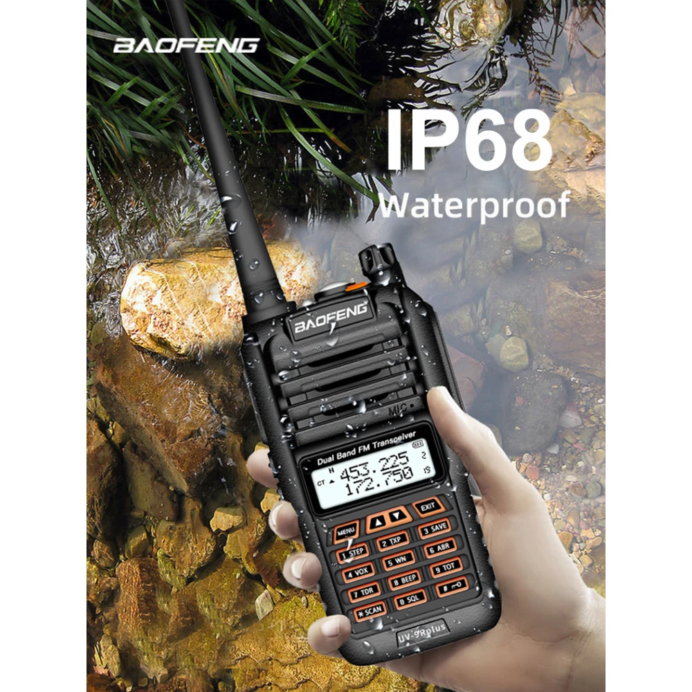Baofeng UV9R Plus walkie-talkie de rază lungă cu 160 canale VHF/UHF