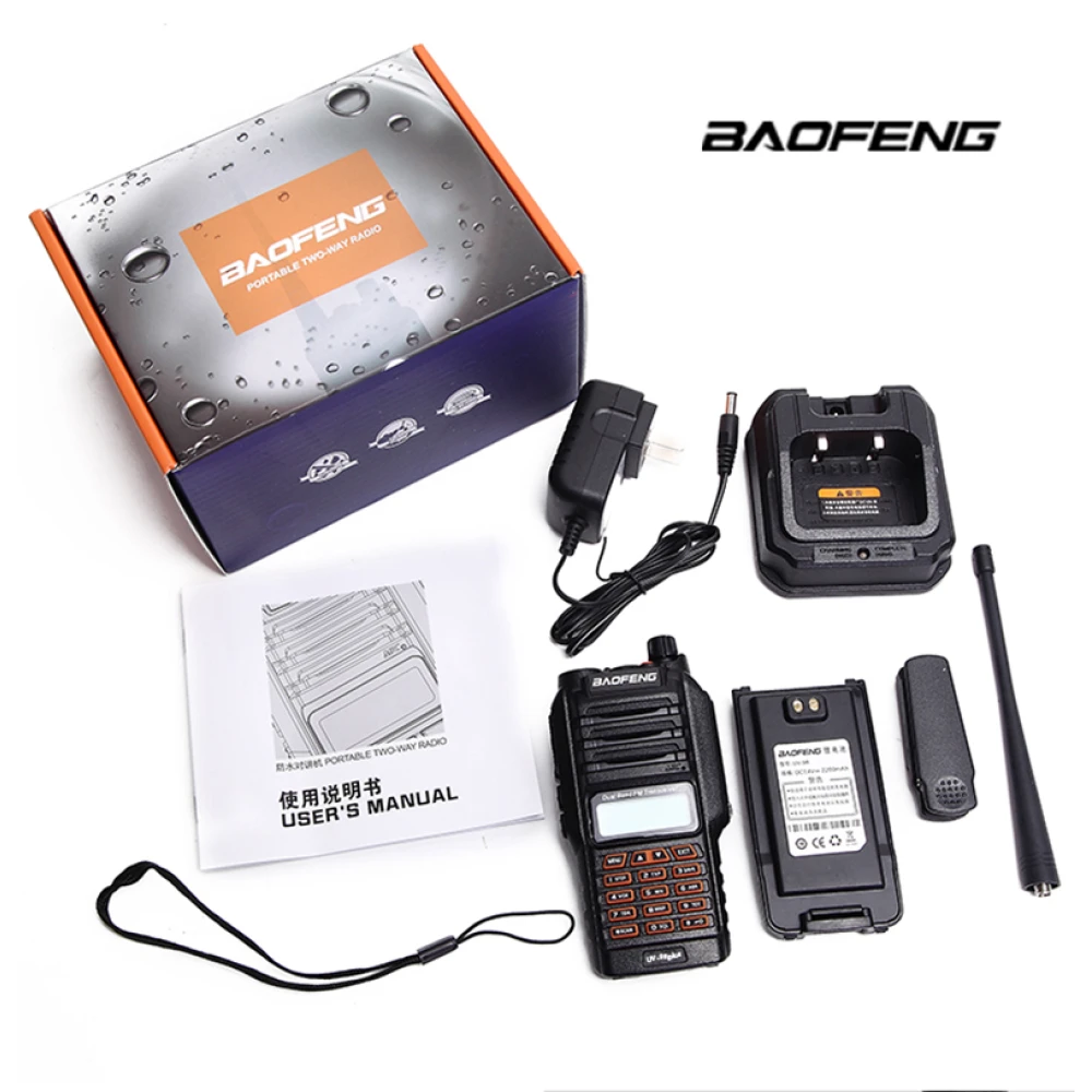 Baofeng UV9R Plus walkie-talkie de rază lungă cu 160 canale VHF/UHF