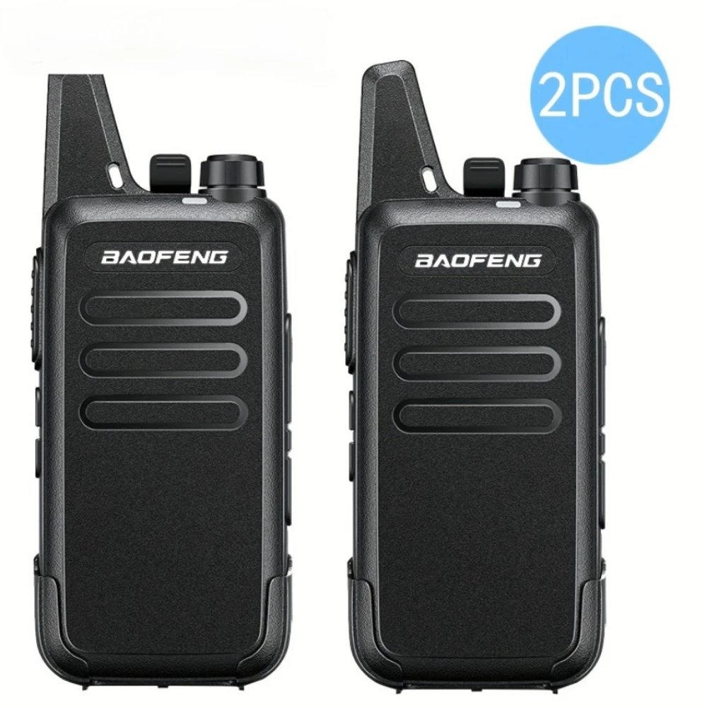 Baofeng Walkie Talkie T20 Reîncărcabil - Pachet de 2 Bucăți cu Căști Tip In-Ear