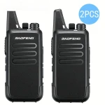 Baofeng Walkie Talkie T20 Reîncărcabil - Pachet de 2 Bucăți cu Căști Tip In-Ear