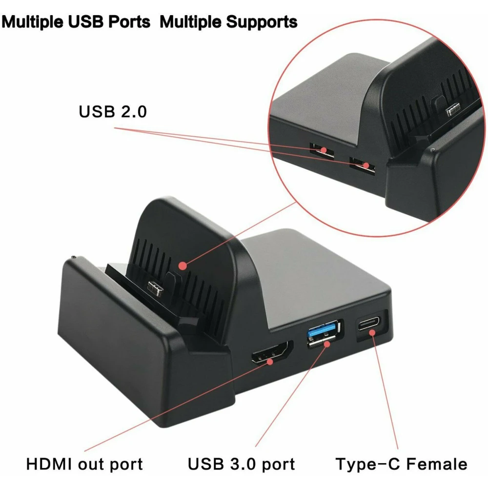 Dock portabil pentru Nintendo Switch - mini dock HDMI USB