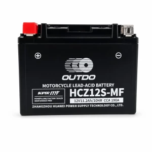 Baterie Moto AGM 12V 11.2Ah OUTDO HCZ12S-MF - Compatibilă Yuasa YTZ12S(-BS) / GTZ12S / ETZ12S