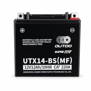 YourLed Baterie Moto AGM 12V 12Ah OUTDO UTX14-BS(MF) - Compatibil Yuasa YTX14-BS / GTX14-BS / ETX14-BS