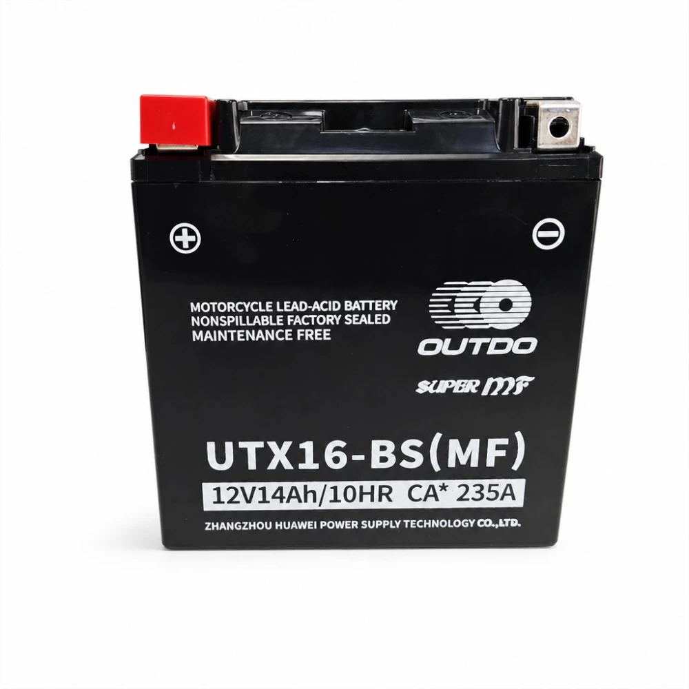 Baterie Moto AGM 12V 14Ah OUTDO UTX16-BS(MF) - Compatibil Yuasa YTX16-BS / GTX16-BS / ETX16-BS / 16-B