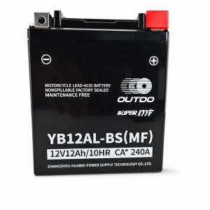 OUTDO Baterie Moto AGM 12V 12Ah OUTDO YB12AL-BS(MF) - Compatibilă Yuasa YB12AL-A2 / GS YB12AL-A2 / 12N12-4A-1 (flooded similar)