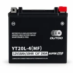 Baterie Moto AGM 12V 18Ah OUTDO YT20L-4(MF) - Compatibil Yuasa YTX20L-BS / GTX20L-BS / ETX20L-BS / Y50-N18L-A