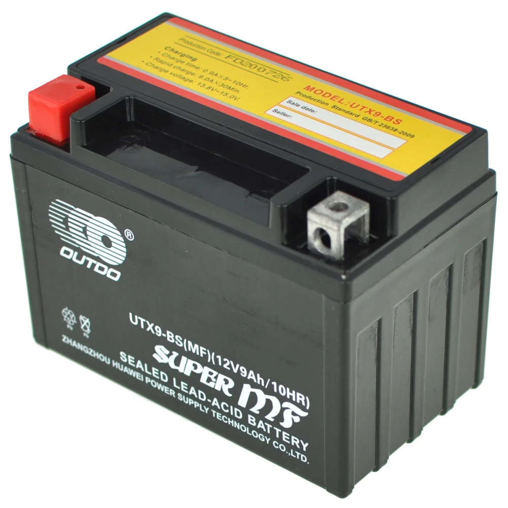 Baterie moto UTX9A YTX9-BS Gel, performanță ridicată