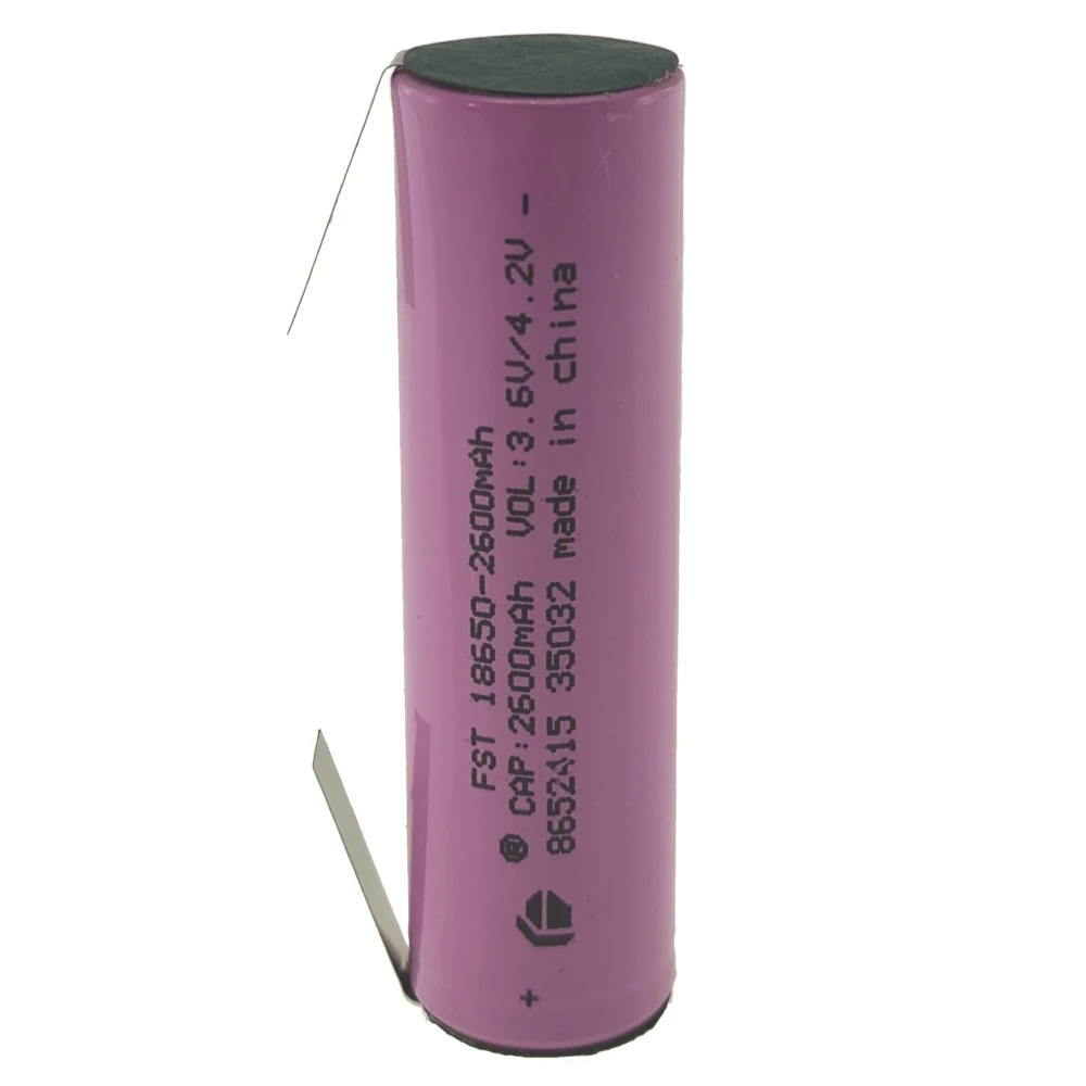 Acumulator 18650 2600mAh 3,7V cu tab pentru lipire, de calitate