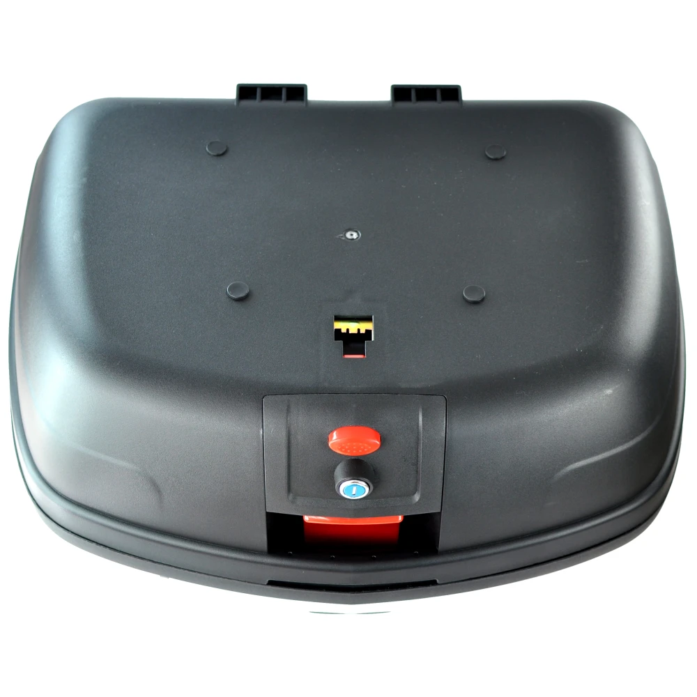 Top case moto 46 litri universal argintiu - pentru 2 casti cu incuietoare