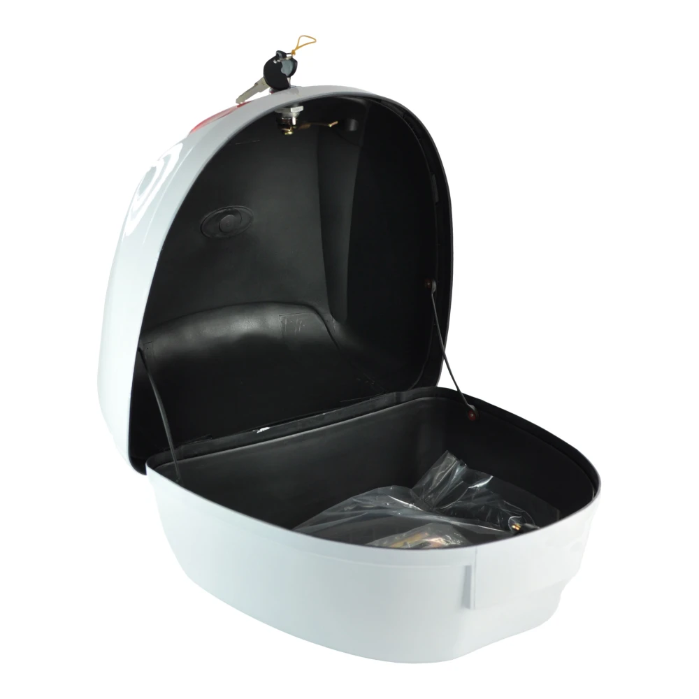 Top case universal moto 28L alb - cutie portcasca pentru 1 casca