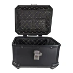 Top case moto universal 36L cu spătar lombar și carcasă pătrată din ABS negru
