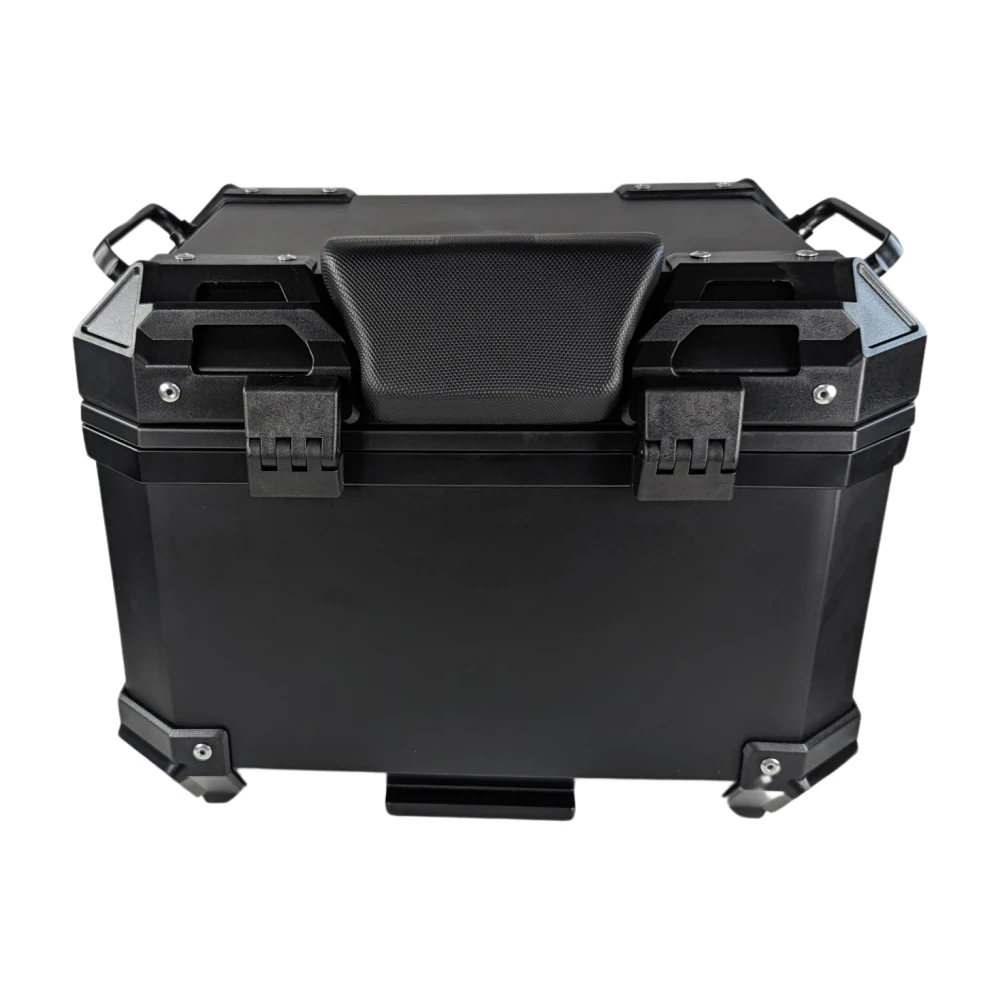 Top case moto universal 36L cu spătar lombar și carcasă pătrată din ABS negru