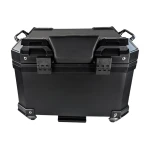 Top case moto universal 36L cu spătar lombar și carcasă pătrată din ABS negru