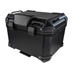 Top case moto universal 36L cu spătar lombar și carcasă pătrată din ABS negru