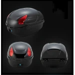 Cutie portcasca bicicletă 17L neagră JZH-818 pentru 1 cască cu încuietoare