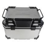 Top case universal moto 45L argintiu - cutie pătrată pentru 1 cască