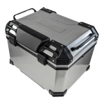 Top case universal moto 45L argintiu - cutie pătrată pentru 1 cască
