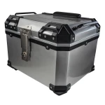 Top case universal moto 45L argintiu - cutie pătrată pentru 1 cască