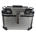 Top case universal moto 45L argintiu - cutie pătrată pentru 1 cască