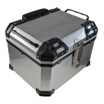 Top case universal moto 45L argintiu - cutie pătrată pentru 1 cască