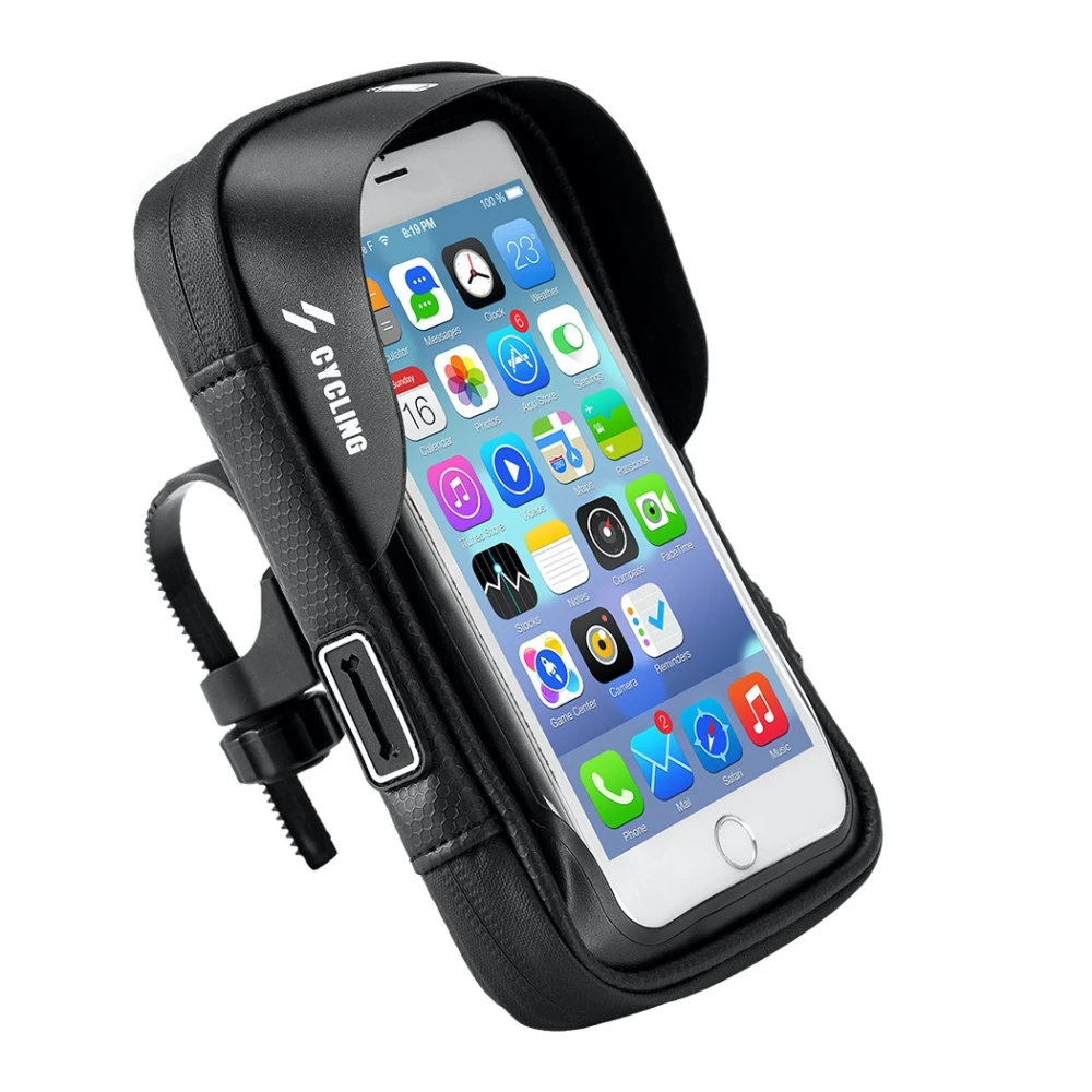 Geantă suport telefon bicicletă cu ecran tactil pentru telefoane de 6 inch