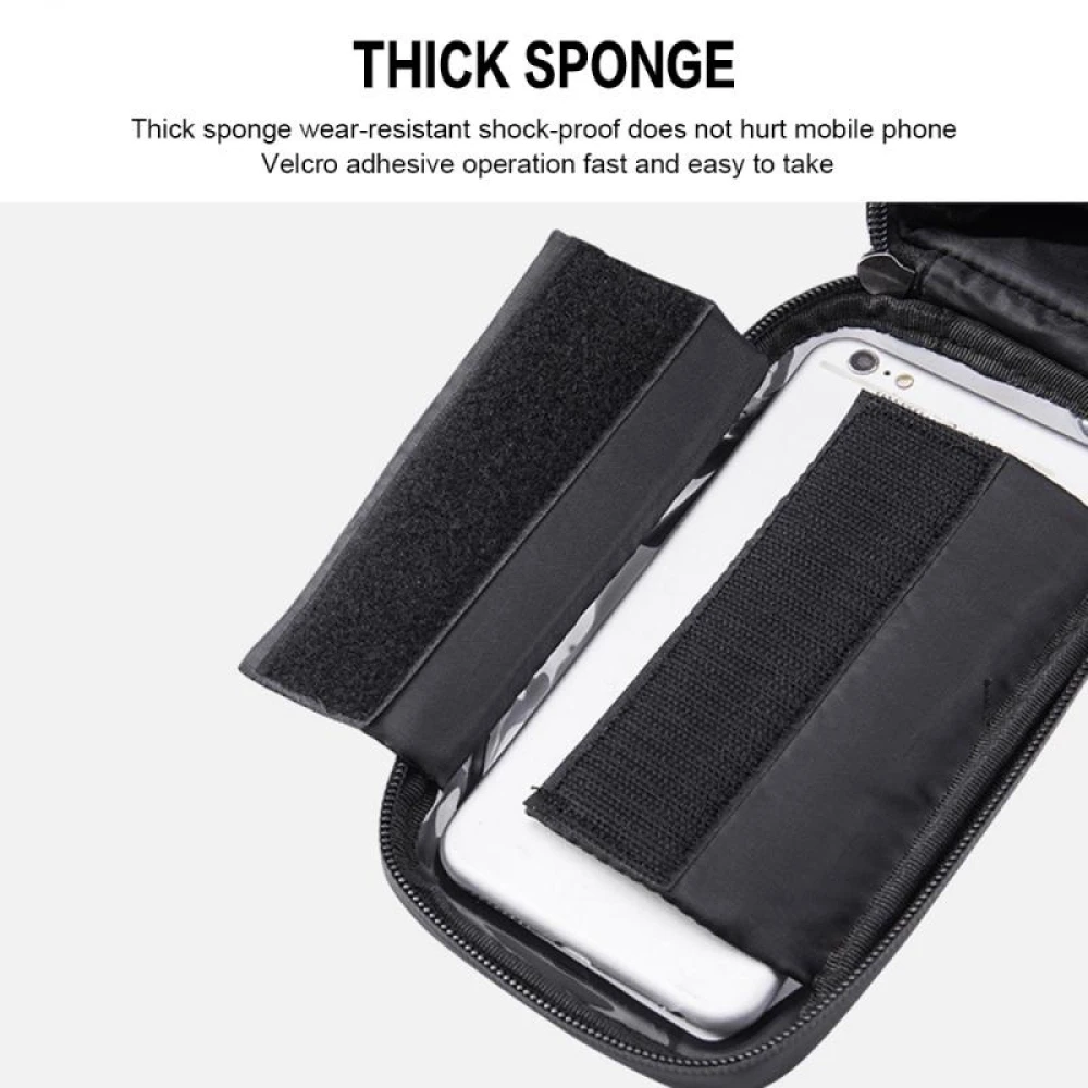 Geantă suport telefon bicicletă cu touchscreen și vizieră solară 0.5L