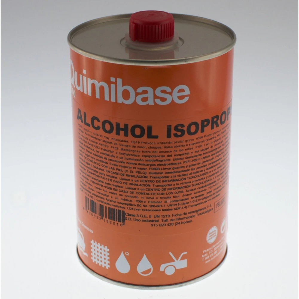 Sticlă alcool izopropilic 1 litru Quimibase pentru curățare și dezinfectare