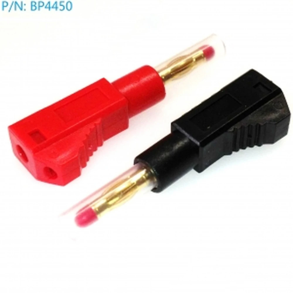 BP4450 conector banana macho 4mm drept cu conector posterior (roșu și negru)