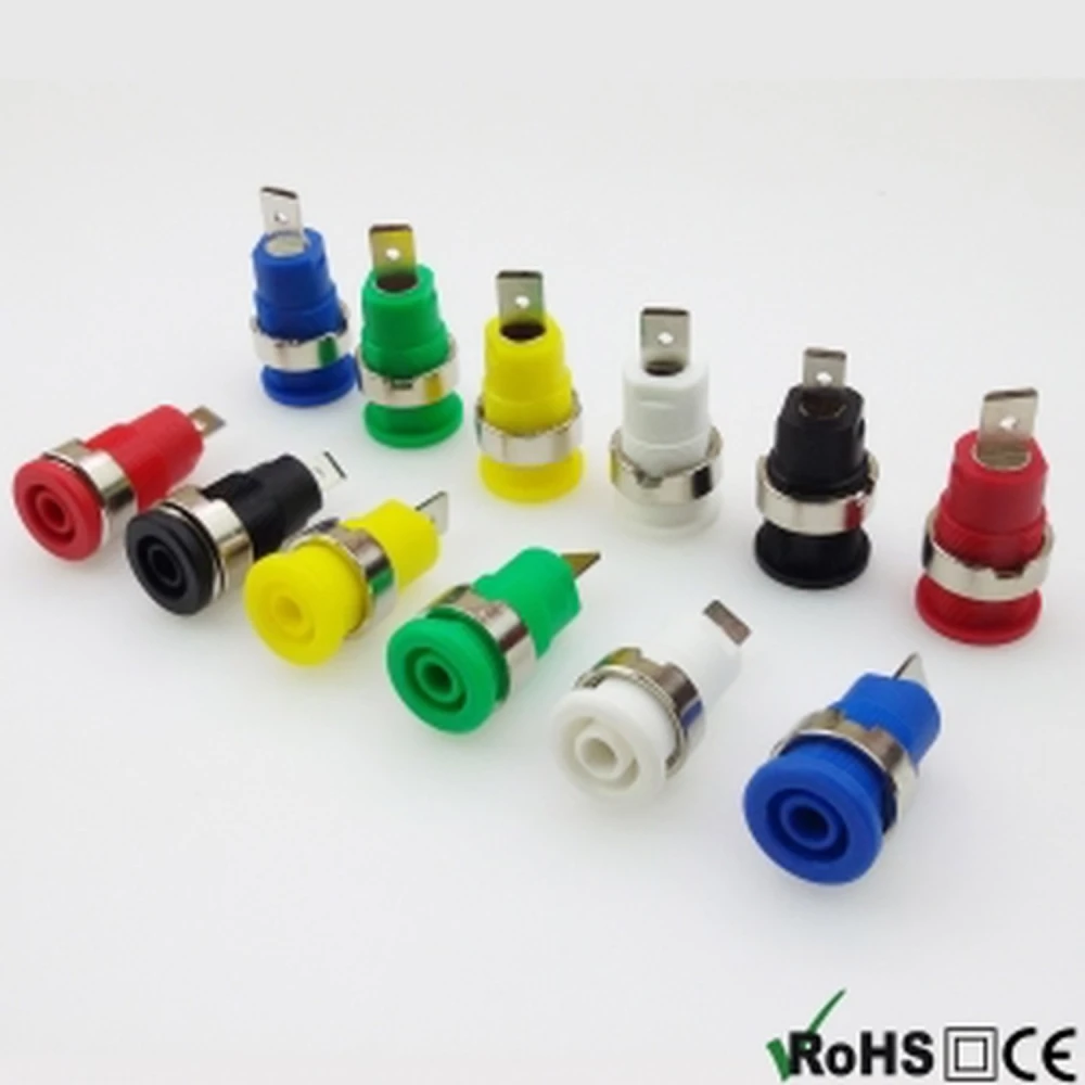 BS4302 Set 2 terminale femelă 4mm roșu-negru pentru panouri