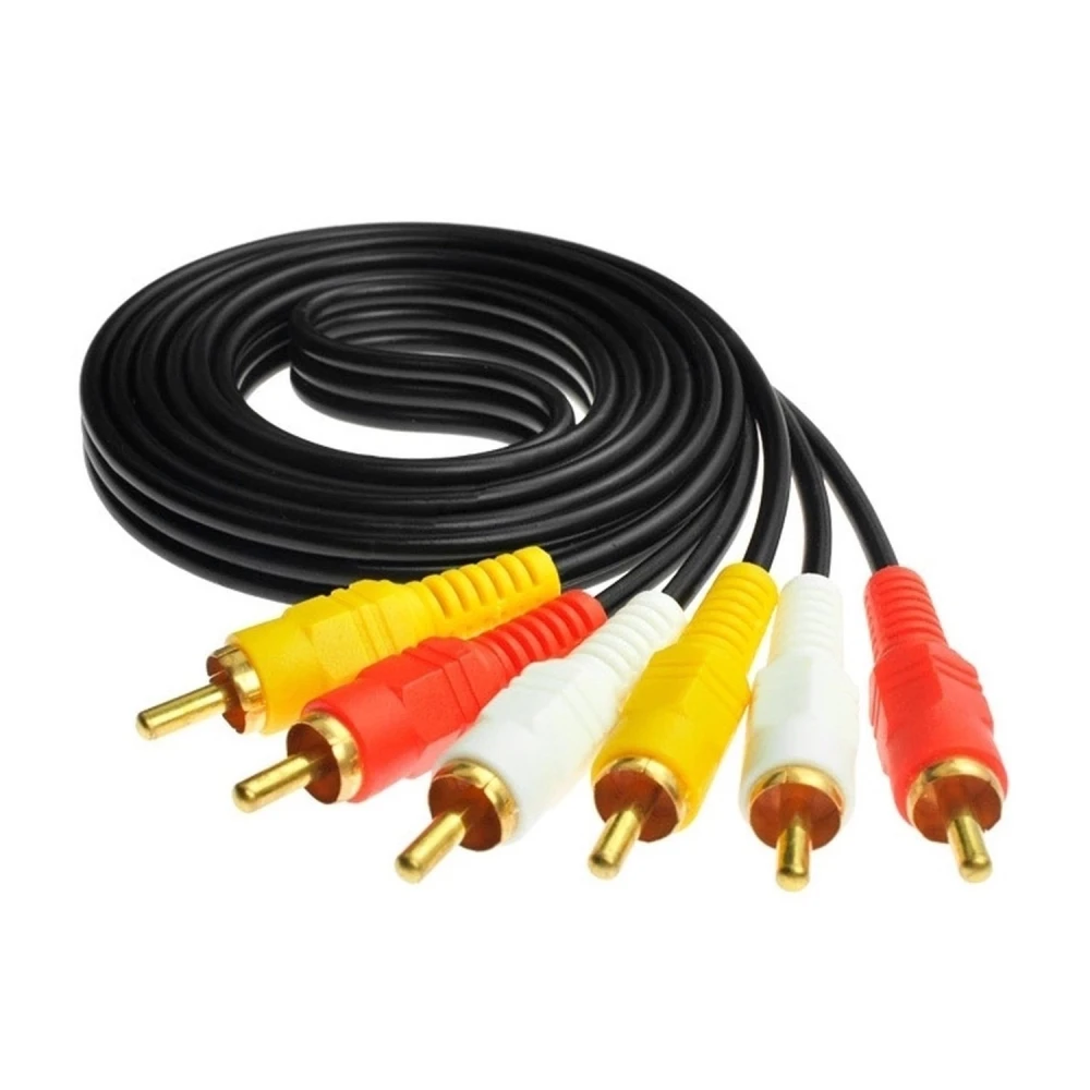 Cablu 3 RCA la 3 RCA tata-tata pentru extensie audio și video compozit