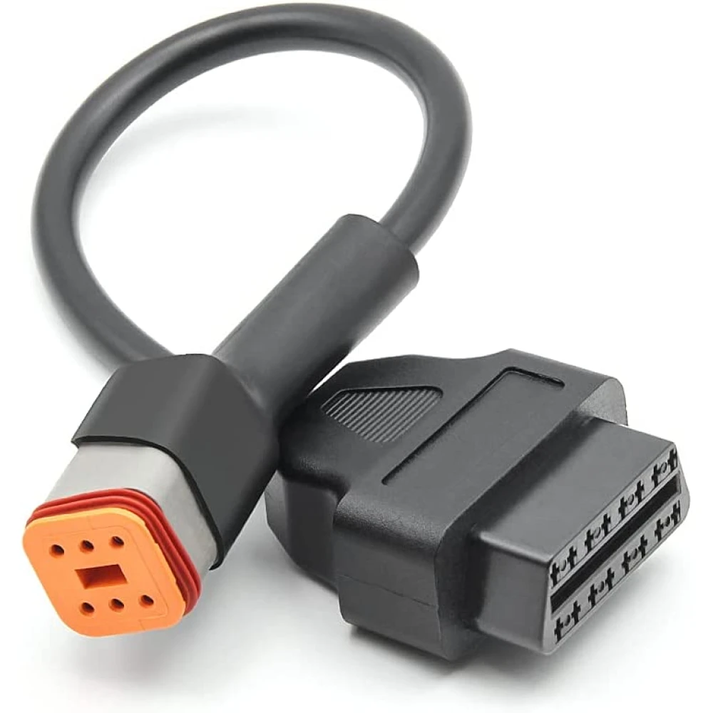Cablu adaptor Harley Davidson OBD1 6 pini la OBDII 16 pini pentru diagnoză