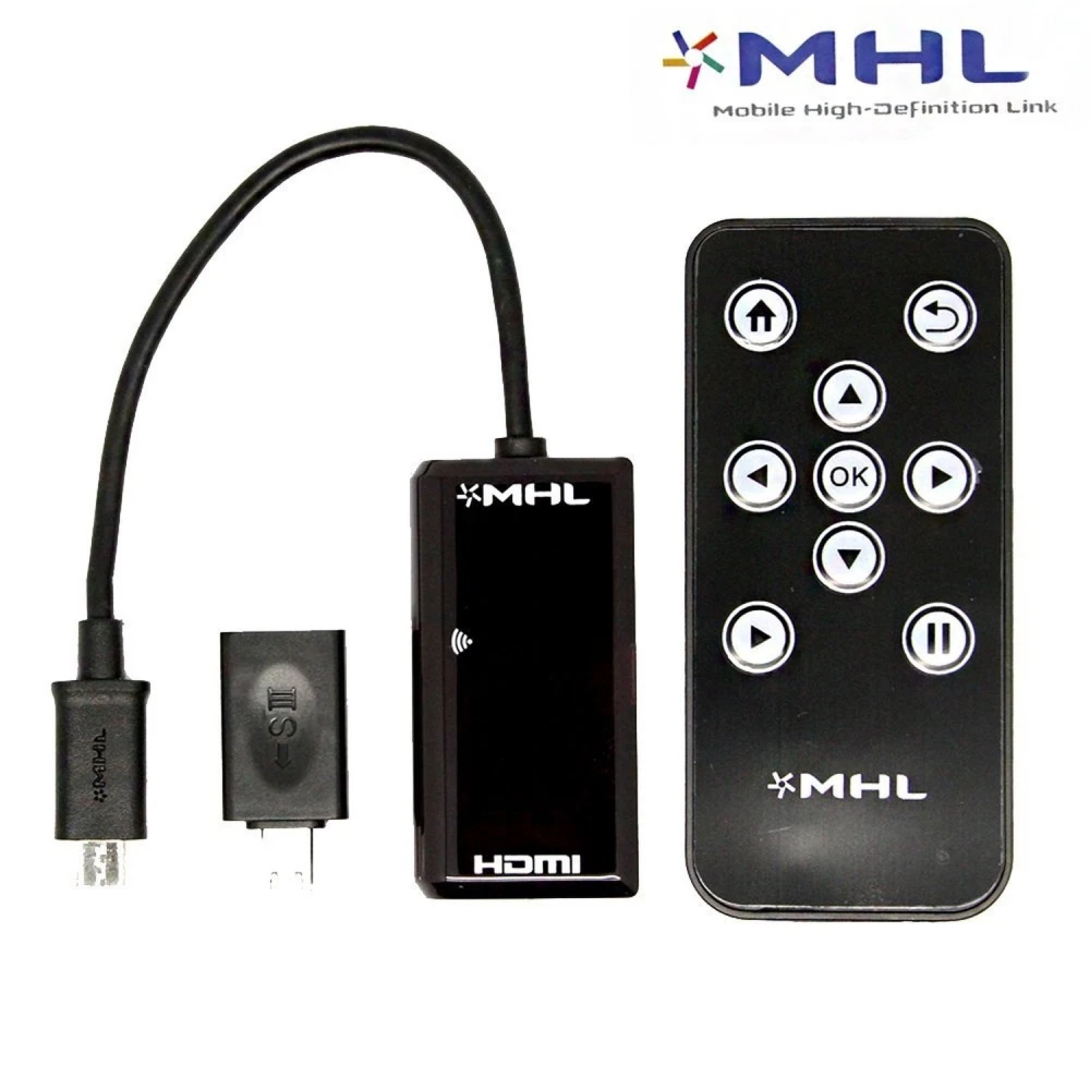 Cablu adaptor MHL la HDMI cu telecomandă pentru Galaxy S2, S3, S4, S5, Note 2 și HTC One