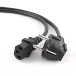 Cablu alimentare PC 5 metri cu conectori Schuko la IEC unghiular pentru birou și acasă