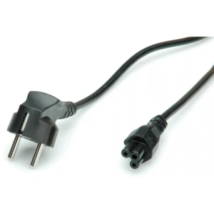 Cablu alimentare Schuko 1.8m C5 pentru laptop, cu mufă la 90 de grade și conector drept