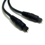Cablu audio fibră optică Toslink 2 metri negru tată/tată pentru console și audio
