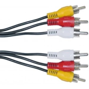 Cablu audio și video 3 RCA 1.2 metri pentru conexiune audio și video